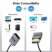 Coiled 0.7m 8K HDMI 2.1 Cable, Male to Female Down Elbow - 3