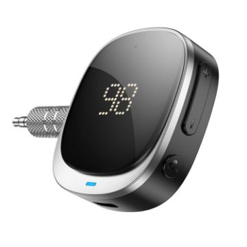 hoco E80 Black AUX Bluetooth Receiver for Car Travel - 1