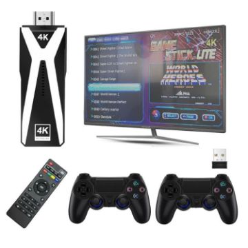 M10 4K Ultra HD Game TV Stick 64GB with Dual Gamepads & Remote - 1