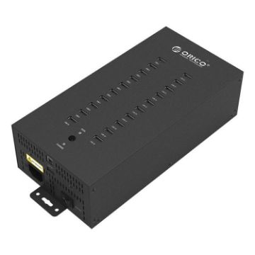 ORICO IH20P 20-Port USB 2.0 Hub, EU Plug, Industrial Grade, Black - 1