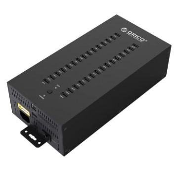 ORICO IH30P Industrial 30-Port USB 2.0 Hub, EU Plug, Black - 1