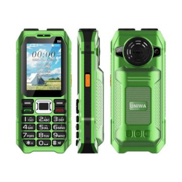 UNIWA M6000 Keypad Phone, 2.4" Dual Flashlights, 4 SIM, EU Plug (Green) - 1