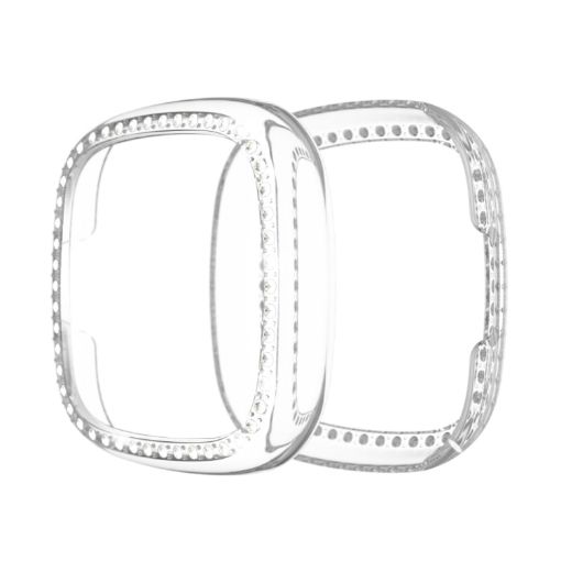 Fitbit Versa 3/Sense Plating Diamonds PC Case (Transparent) - 1
