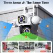 2MP HD 360 Panorama 3 Lens Wireless WiFi Camera, 30-Day Memory - 5