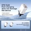 REMAX RP-U159PRO 67W Dual USB-C GaN Laptop Charger, EU Plug, White - 2