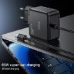 Yesido YC75 PD65W 2m USB-C Charger, EU Plug (Black) - 5