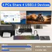 8K 30Hz Dual Monitor KVM Switch, 4 In 2 Out, DP/USB3.0, UK Plug - 6