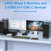 8K 60Hz Dual Monitor KVM Switch, USB3.0/HDMI, 2-Port, UK Plug - 6