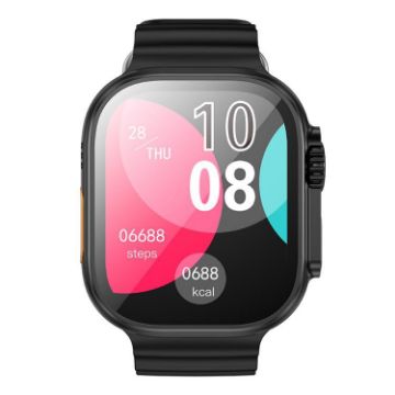 BOROFONE BD10 Ultra Smart Sports Watch, 2.01" Screen, BT Call, Black - 1