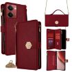 Realme P3 Ultra 5G Red Crossbody Handle Textured Leather Case - 1