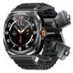 GT98 Smart Watch Headphones, 1.53", Bluetooth/NFC/Heart Rate, Black - 1