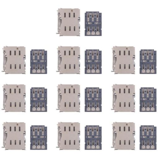 10pcs Original SIM Card Reader for Galaxy S21 FE SM-G990 - 1