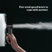 N610 High Speed Handheld Fan - Digital Display, Black - 6