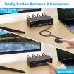 KCEVE KC-KVM302DH 8K 60Hz Dual Monitor KVM Switch, UK Plug - 5