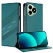 Ulefone Note 19 Dark Green Embossed Retro Leather Wallet Case - 1
