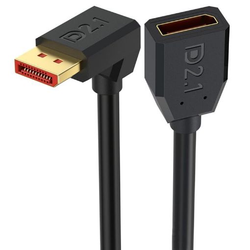 DP2.1 Male to Female 52Gbps 16K DisplayPort Adapter Cable 15cm - 1