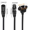 30cm XLR 5 Pin Male to RJ45 Female Audio Cable (Black) - 4