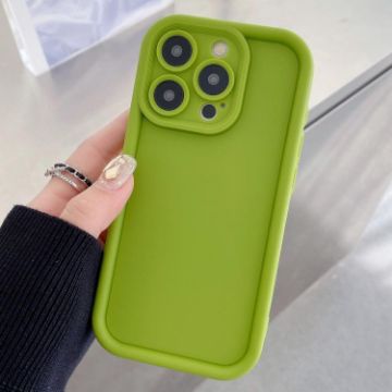 iPhone 13 Pro Shockproof Fluorescent Green TPU Case - 1