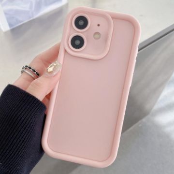 iPhone 12 Shockproof Frosted TPU Case with Precise Hole (Light Pink) - 1
