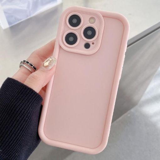 iPhone 12 Pro Light Pink Shockproof Frosted TPU Case - 1