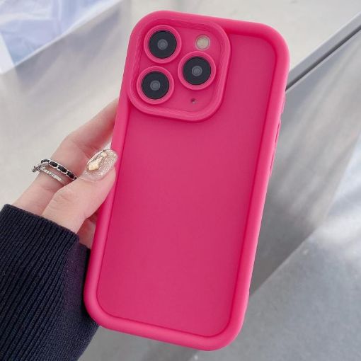 iPhone 11 Pro Max Rose Red Shockproof TPU Case with Precise Hole - 1