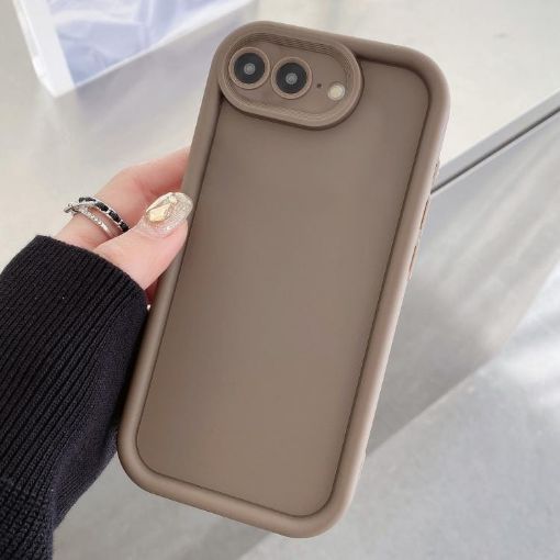 Shockproof Frosted TPU Case Coffee for iPhone 8+/7+ - 1