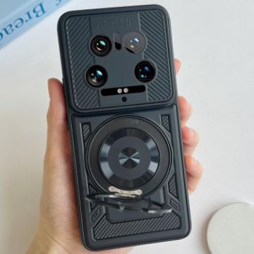 Xiaomi 14 Ultra Black Armor MagSafe Case with Rotating Holder - 1