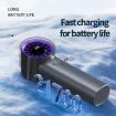 HX-F369 LED Display High Speed Handheld Fan - Dark Grey - 6