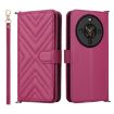 Fossibot S3 Pro Leather Phone Case, 6-Card Slots, Wrist Strap, Rose Red - 1
