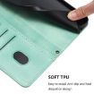 Ulefone Note 21 Retro Leather Phone Case, Mint Green, Buckle Design - 6