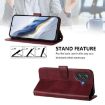 Ulefone Note 21 Retro Leather Case, Wine Red, Line Splicing Buckle - 4