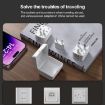 Yesido MC25 750W Travel Plug Adapter Kit with Case (White) - 5