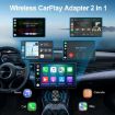 Mini USB Wired to Wireless Car CarPlay/Android Auto Adapter Gold - 5
