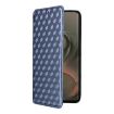 Motorola Edge 5G 2025 Blue Cubic Grid Leather Flip Phone Case - 2