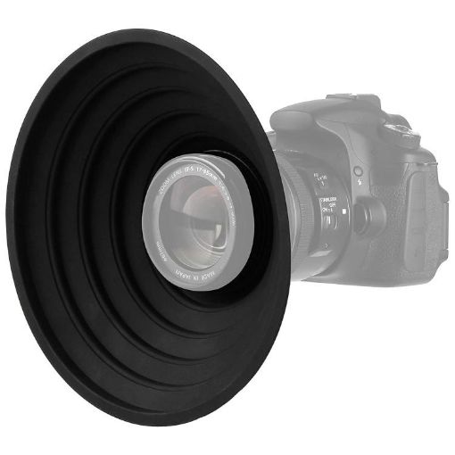 Black 50-70mm Universal Silicone Lens Hood - 1