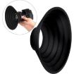 Black Universal Silicone Lens Hood, Size: 70-90mm - 2