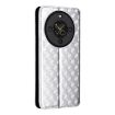 Fossibot S3 Pro Silver Cubic Grid Leather Flip Phone Case - 3