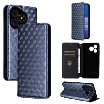 Ulefone Note 19 Blue Flip Leather Case with Cubic Grid Texture - 1