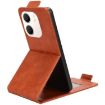 OPPO A5x 5G/4G Brown Magnetic Flip Leather Case with Buckle - 4