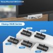 HCL-3A1C-Pro Aluminum 3xUSB & Type-C Clamp Hub (Black) - 4
