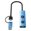 YCE V295B 5-in-1 USB3.0/Type-C HUB AI Docking Station (Blue) - 4