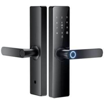 Z17 Tuya Smart WiFi Fingerprint Password Door Lock, 17cm (Black) - 1