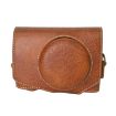 Canon PowerShot SX740 HS Leather Camera Case Bag with Strap, Coffee - 1