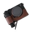 Sony Alpha 7C II Litchi Texture Leather Camera Half Case (Coffee) - 6
