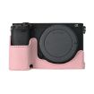 Sony ILCE-6400/A6300/A6200 Pink Litchi Texture Leather Camera Case - 1