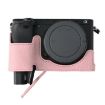 Sony ILCE-6400/A6300/A6200 Pink Litchi Texture Leather Camera Case - 5