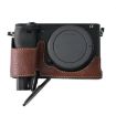 Sony ILCE-6400/A6300/A6200 Litchi PU Leather Camera Case (Coffee) - 5