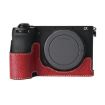 Sony ILCE-6700/A6700 Litchi Texture PU Leather Case (Wine Red) - 1