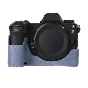 Nikon Z6III Blue Litchi Texture PU Leather Camera Half Case - 1
