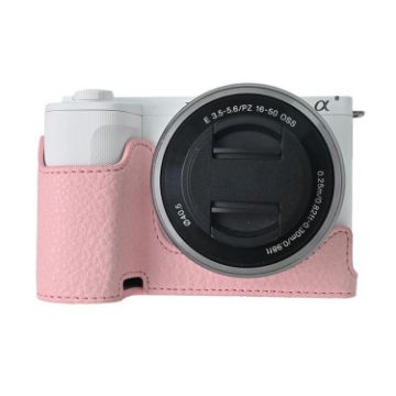 Sony Alpha ZV-E10 II/ZV-E10M2 Pink Litchi Texture PU Leather Case - 1